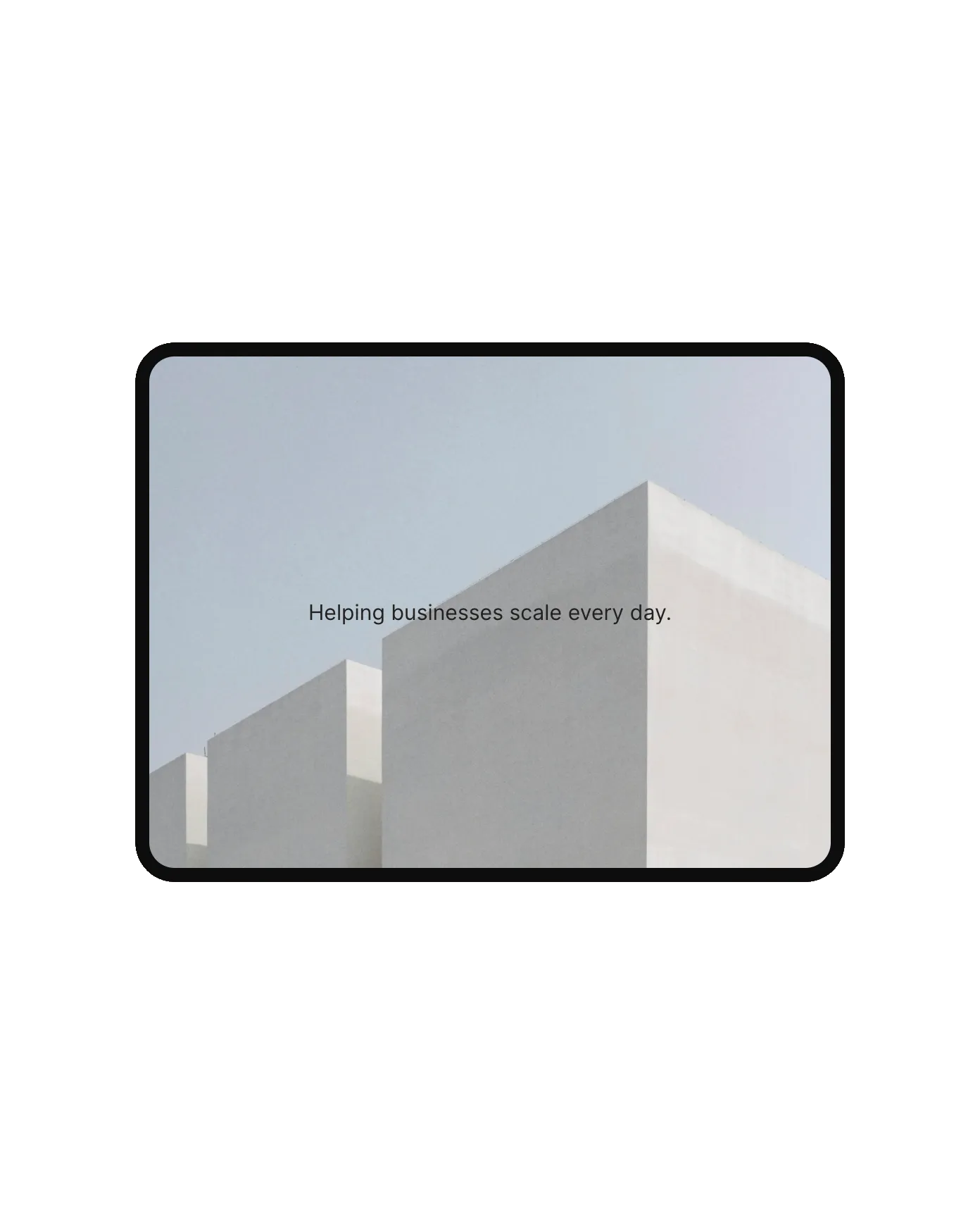 Word Loop plugin for Squarespace – inline looping words over an editorial backdrop, shown on an iPad mockup