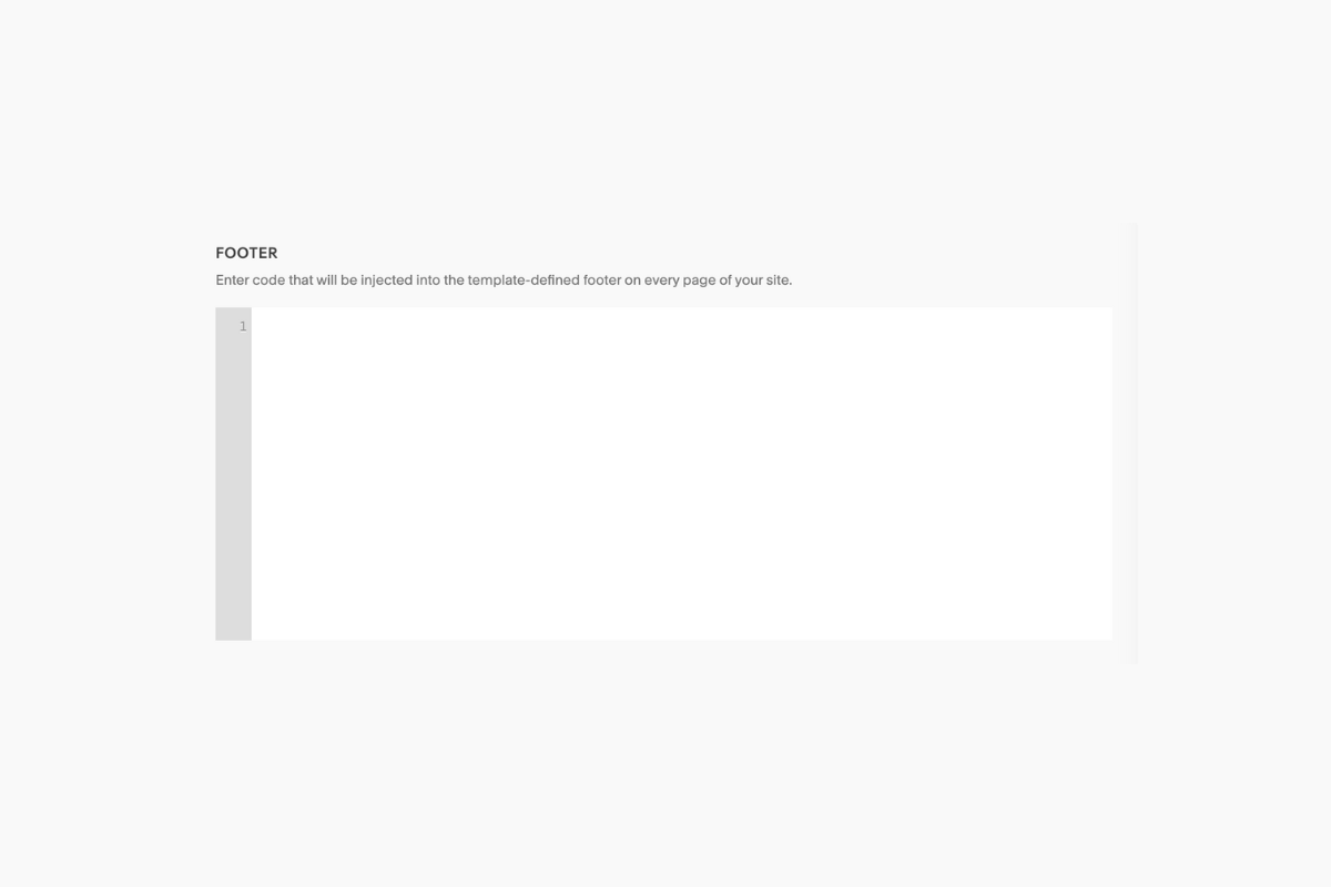 Squarespace Footer Code Injection