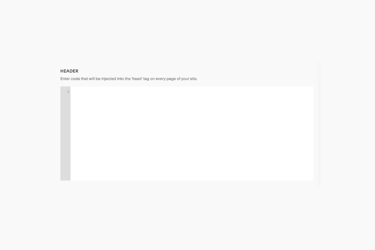 Squarespace Header Code Injection